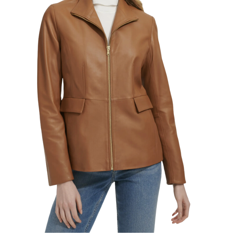 Wing Collar Leather Jacket
